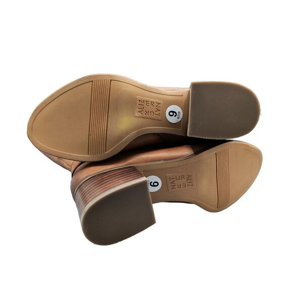 Naturalizer Womens Dane Leather Tall Riding Boots Maple 6 Wide Calf NIB - Picture 5 of 9